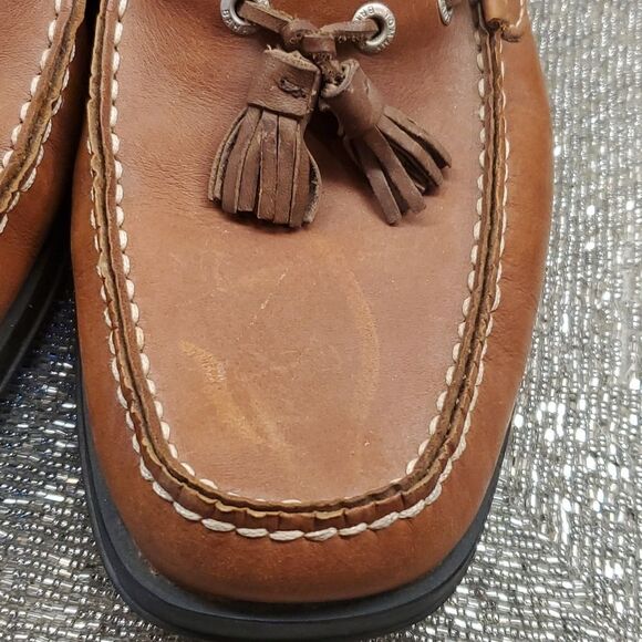 SOLD!!! TOMMY BAHAMA Leather Tassel Loafers - Size 10M - Picture 3 of 10